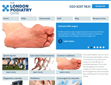 Tablet Screenshot of londonpodiatry.com